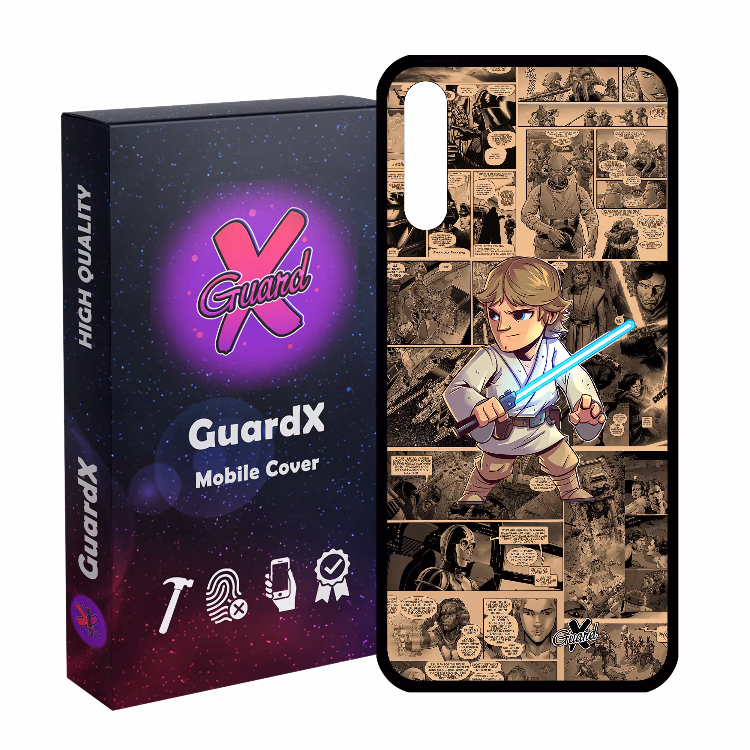 کاور گارد ایکس طرح جنگ ستارگان مدل Glass10525 مناسب برای گوشی موبایل آنر 9X/9X Pro/Y9S/P SMART Pro 2019
