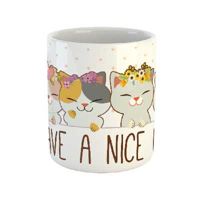 ماگ طرح گربه‌های دوستداشتنی مدل have a nice day
