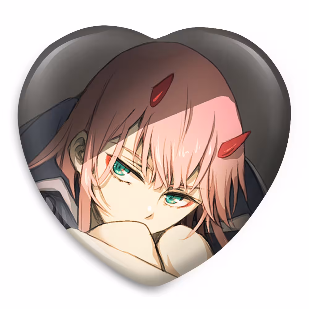 پیکسل خندالو طرح زیروتو انیمه دارلینگ در فرنکس مدل قلبی کد 11994