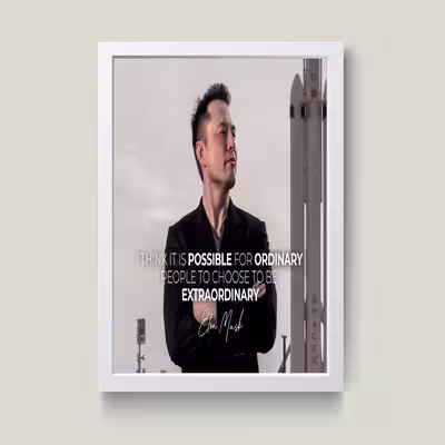 تابلو مدل انگیزشی Elon musk کدS1621-w