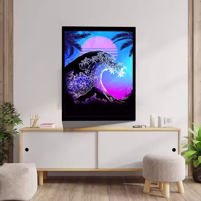 تابلو مدل GREAT WAVE کد F-7010