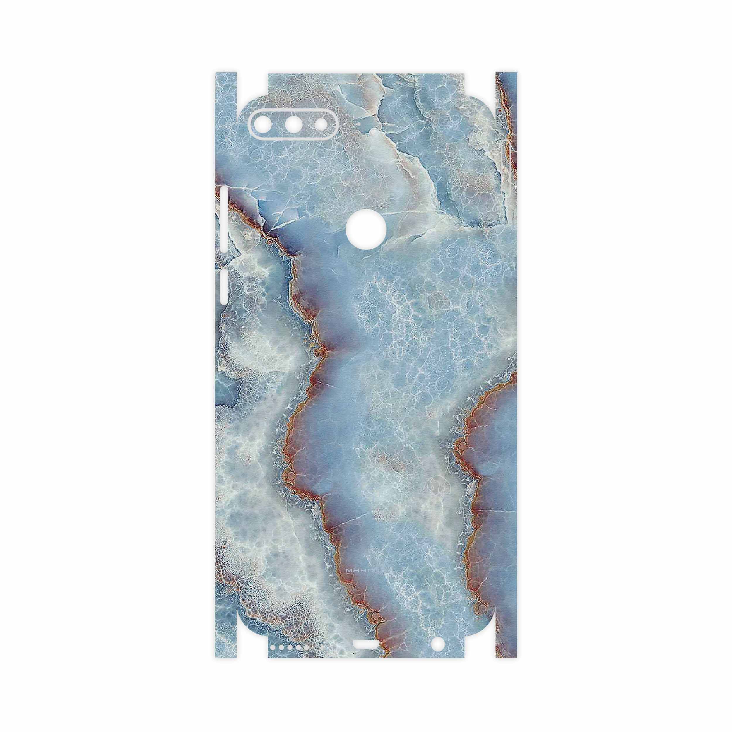 برچسب پوششی ماهوت مدل Blue Ocean Marble-FullSkin مناسب برای گوشی موبایل هوآوی Y7 Prime 2018