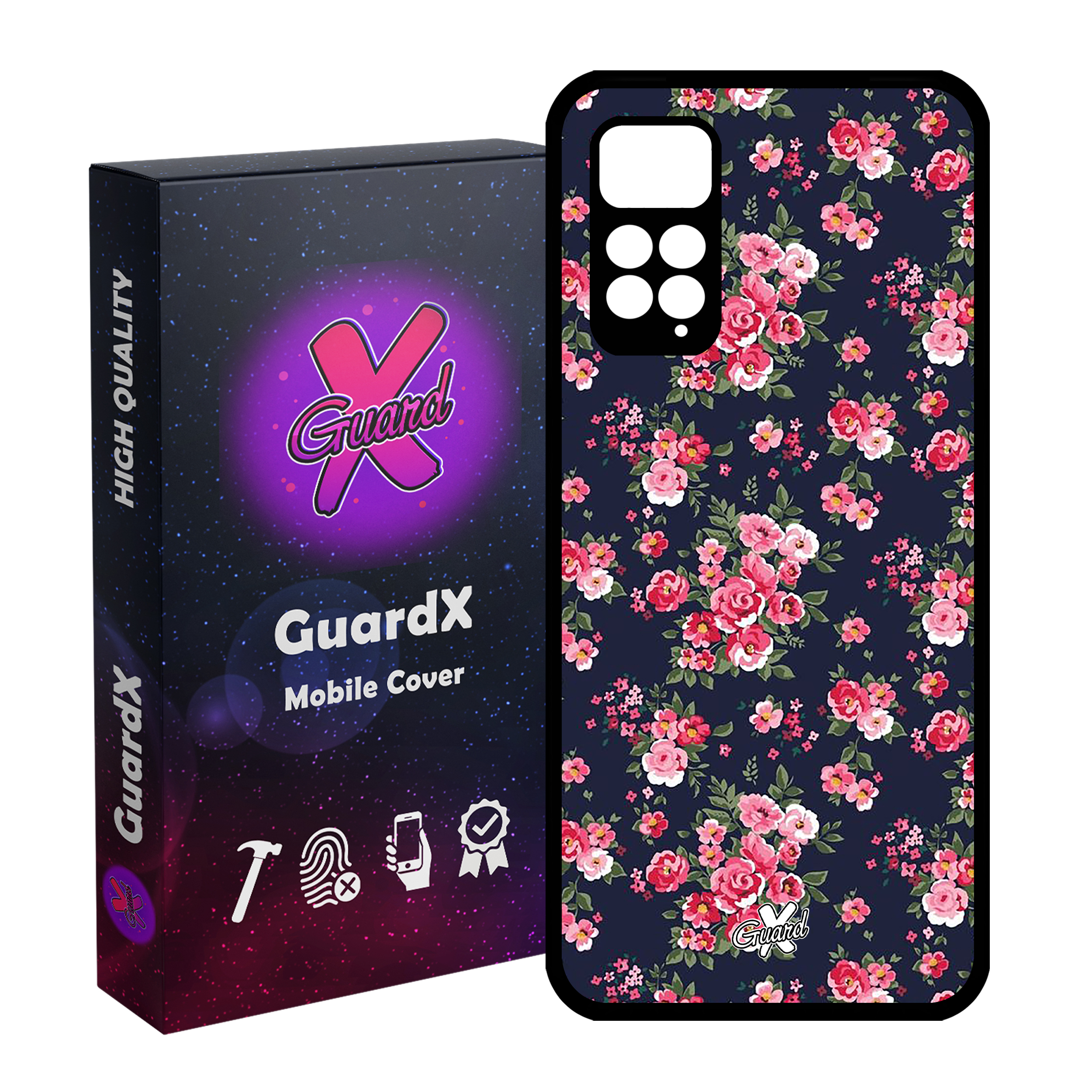 کاور گارد ایکس طرح Flower مدل Glass10130 مناسب برای گوشی موبایل شیائومی Redmi Note 11 Pro 4G/5G