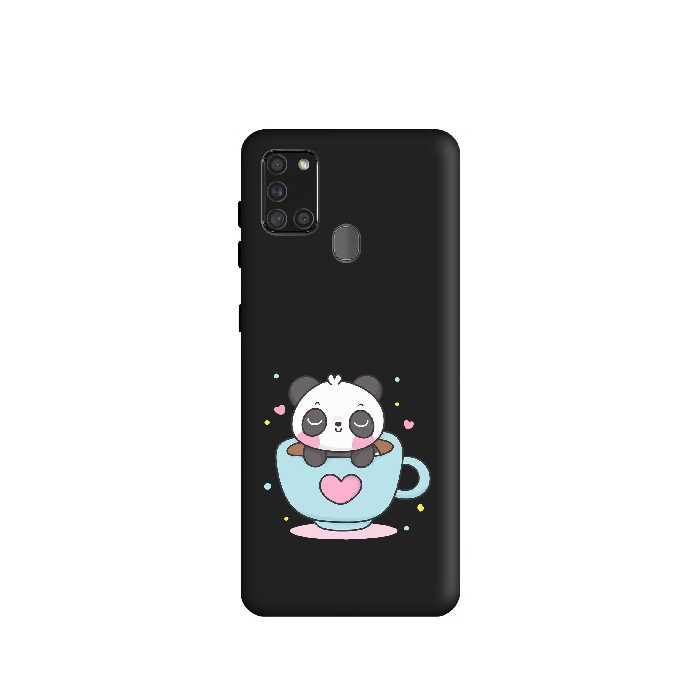 کاور طرح پاندا دخترانه کد s727 مناسب برای گوشی موبایل سامسونگ Galaxy A21s     