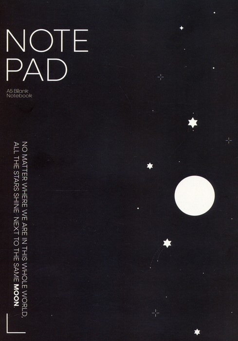 دفتر یادداشت بی خط MOON (طرح ماه،کد 790) - ناشربوک | خرید آنلاین کتاب