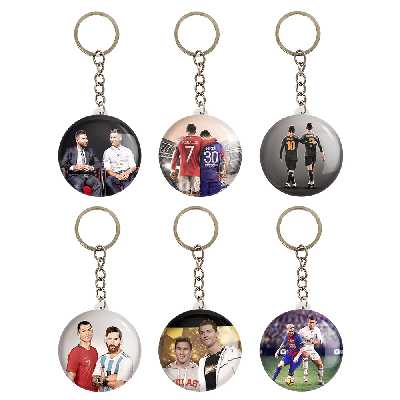 جاکلیدی خندالو مدل کریستیانو رونالدو و لیونل مسی کد 668A مجموعه 6 عددی