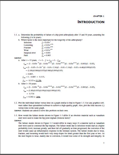خرید و دانلود نسخه کامل کتاب Solution Manual Biomaterials: An Introduction 3rd Edition