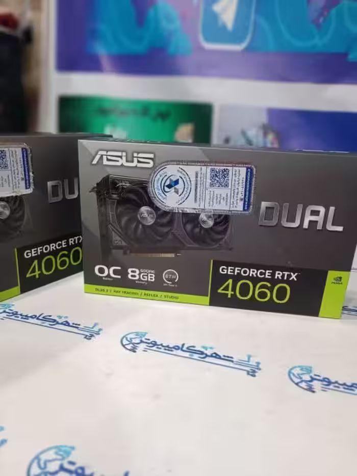 کارت گرافیک ASUS RTX 4060 DUAL OC (درحد نو)