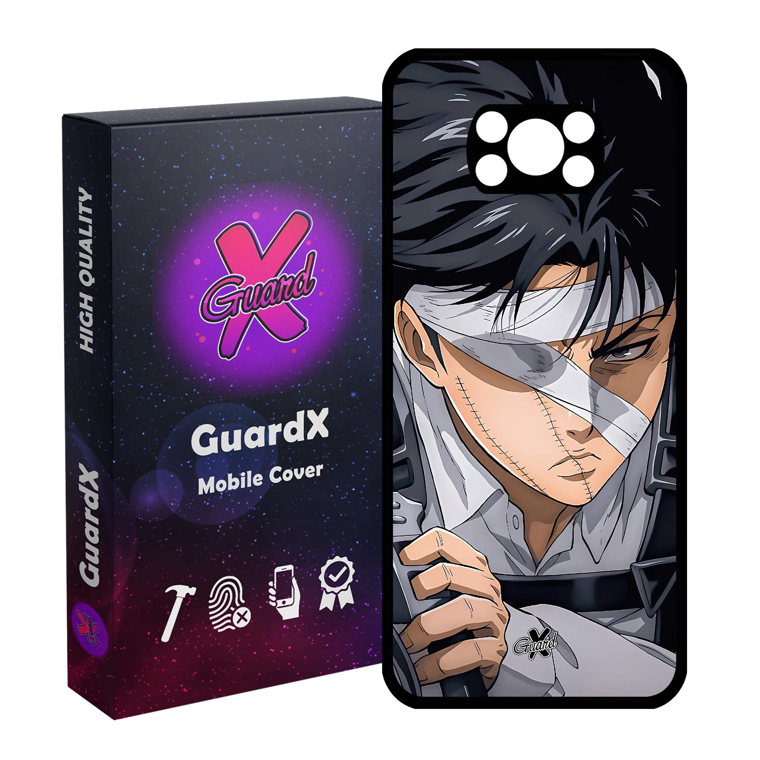 کاور گارد ایکس طرح لیوای انیمه مدل Glass10569 مناسب برای گوشی موبایل شیائومی Poco X3 NFC/Poco X3/Poco X3 Pro