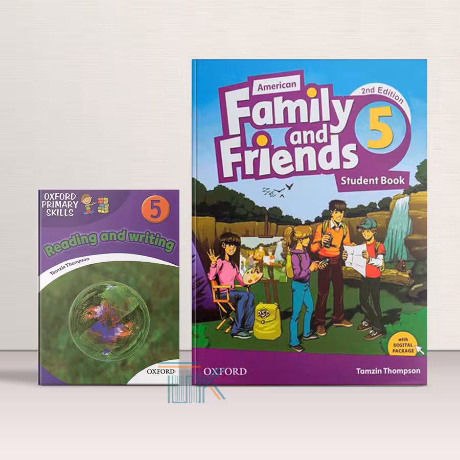 پک کتاب امریکن فمیلی اند فرندز 5 ویرایش دوم   کتاب ریدینگ اند رایتنیگ | American Family and Friends 5 2nd Edition   Reading-Writing Book Pack | خرید کتاب زبان | خرید لوازم التحریر | چی کتاب | بالاترین تخفیف و ارسال رایگان