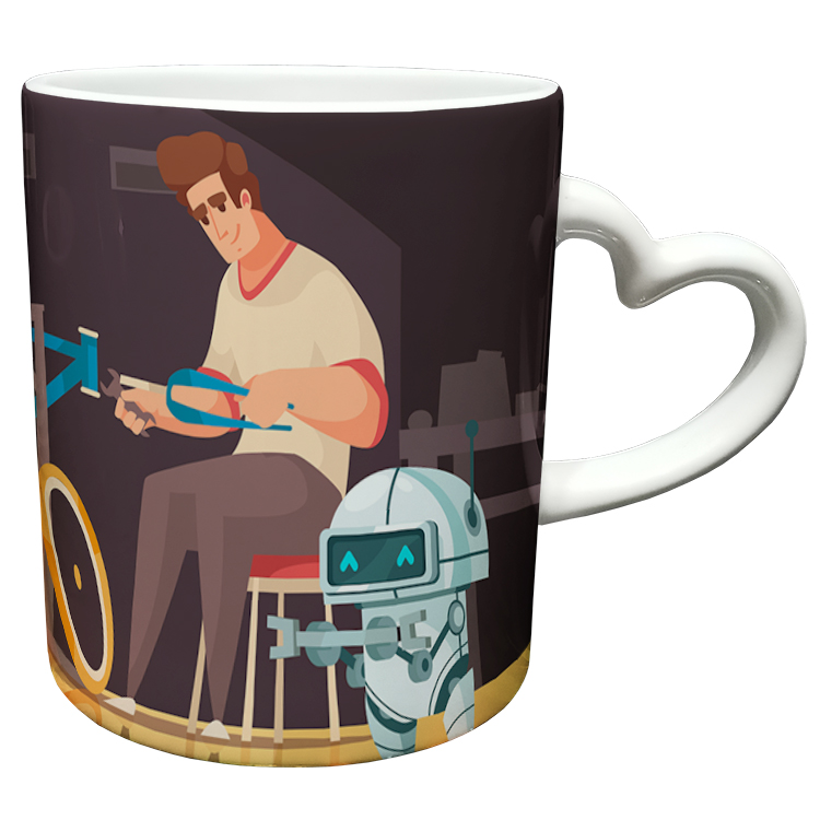 ماگ مدل دسته قلبی طرح مهندس کد 39