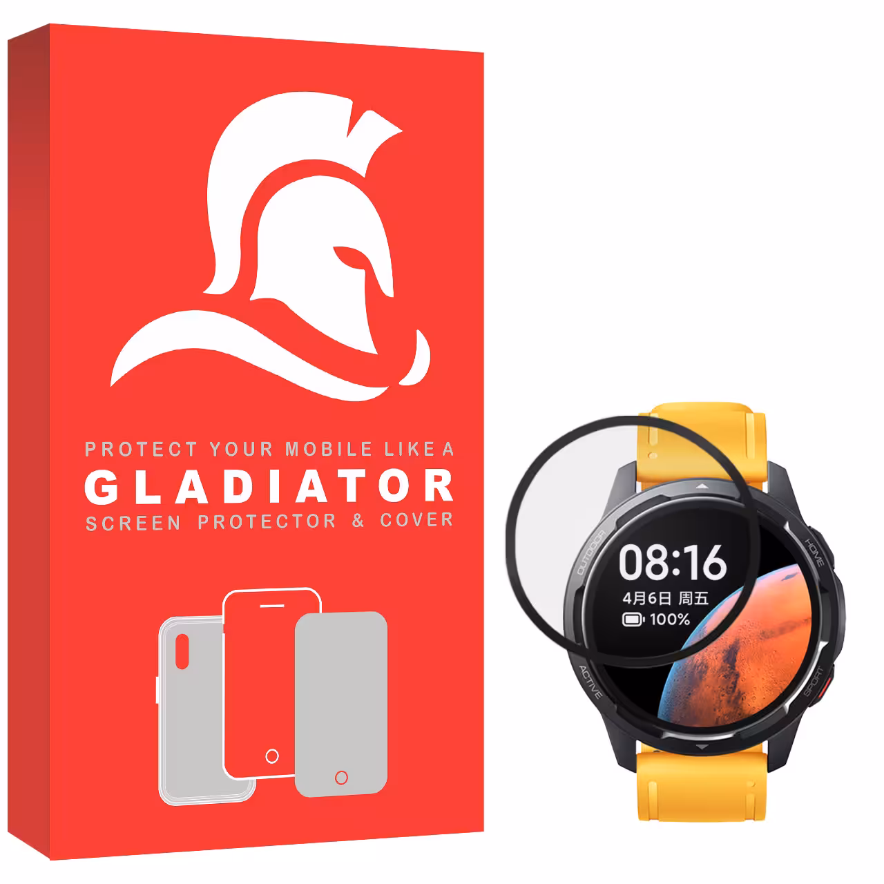 محافظ صفحه نمایش گلادیاتور مدل GWP1000 مناسب برای ساعت هوشمند شیائومی Mi Watch Color 2