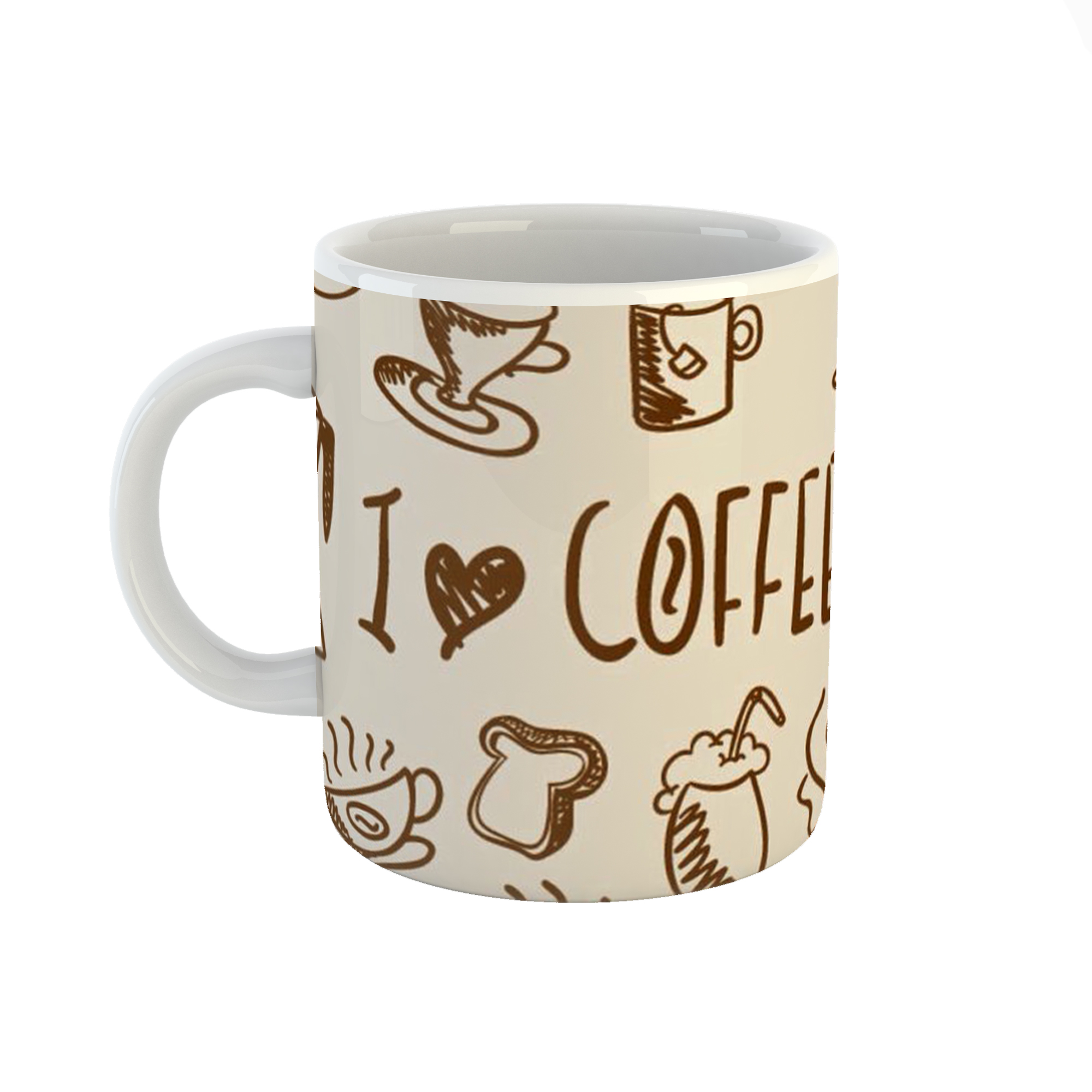 ماگ طرح گرافیکی کافی و قهوه 