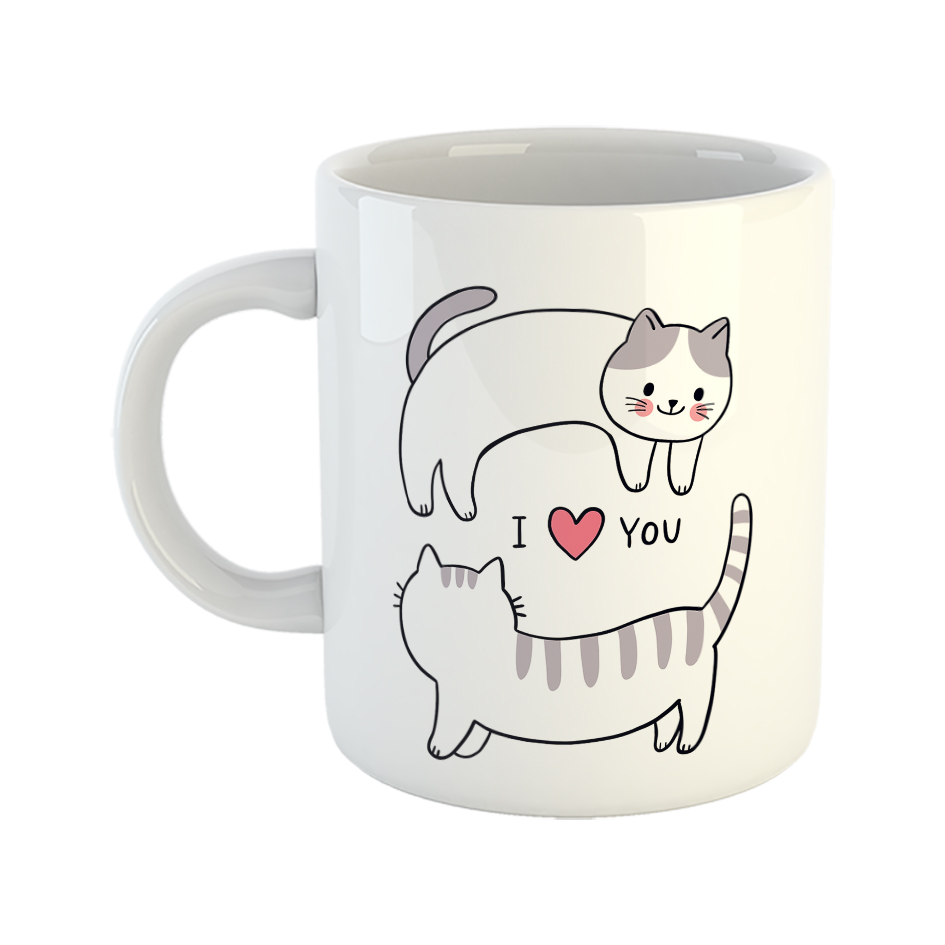 ماگ مدل گربه عاشق