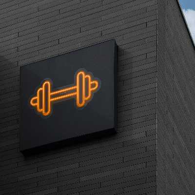 چراغ دیواری نئون دیزاین طرح Dumbbell_ORG