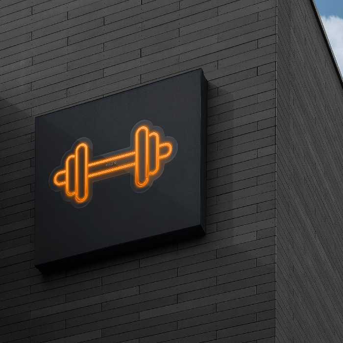 چراغ دیواری نئون دیزاین طرح Dumbbell_ORG