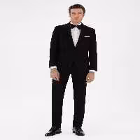 کت و شلوار مردانه مشکی کاشارل