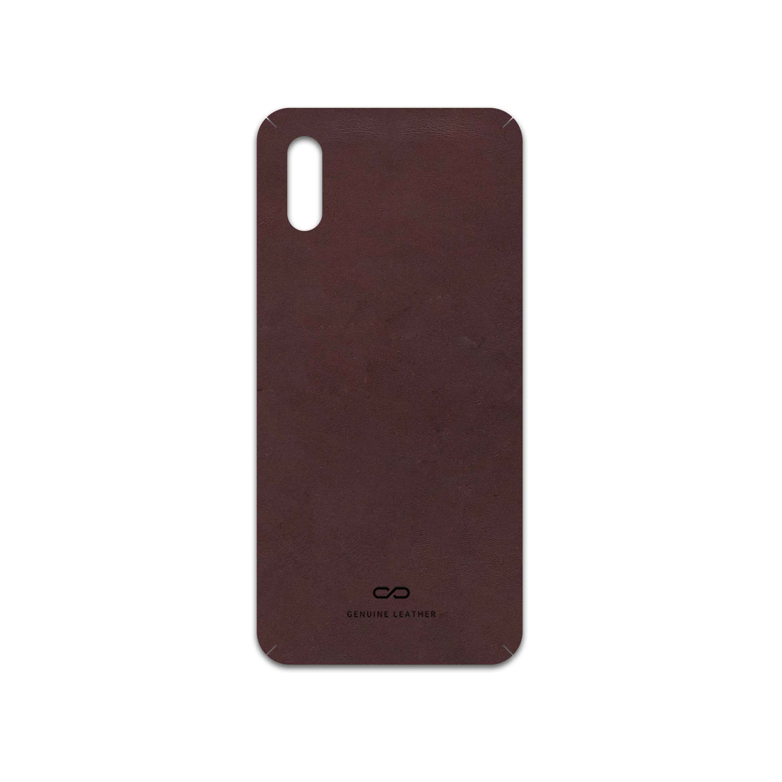 برچسب پوششی ماهوت مدل Matte-Dark-Brown-Leather مناسب برای گوشی موبایل شیائومی Redmi 9i Sport