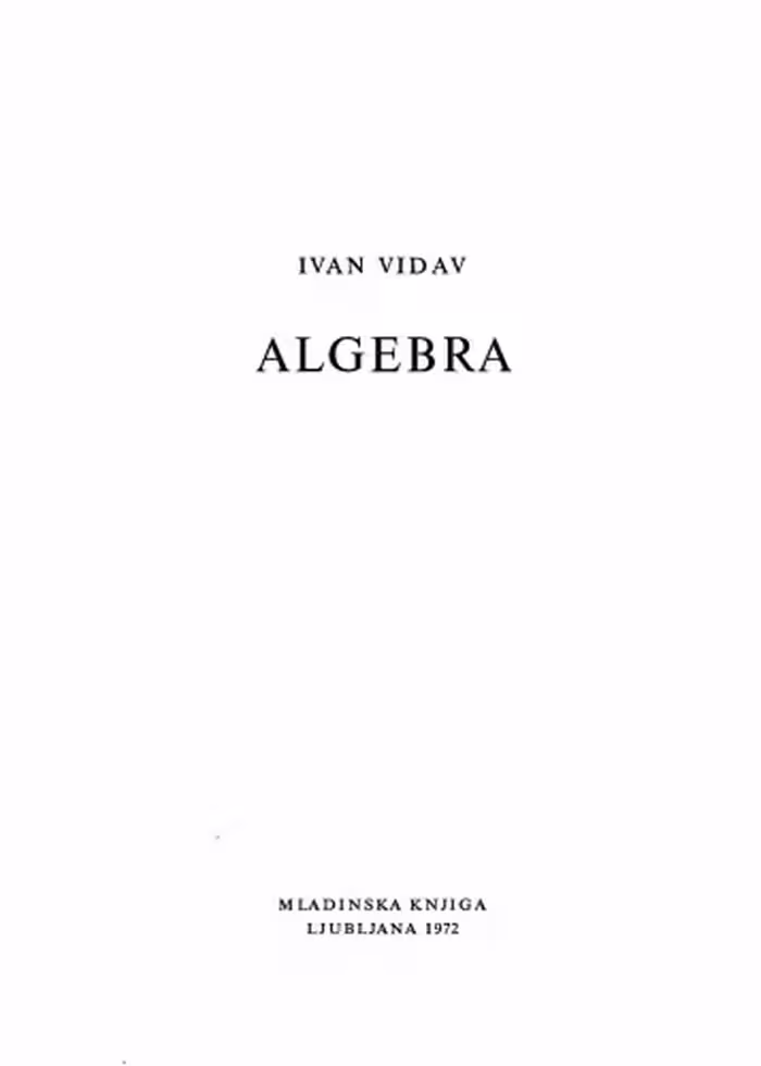 خرید و دانلود نسخه کامل کتاب Algebra