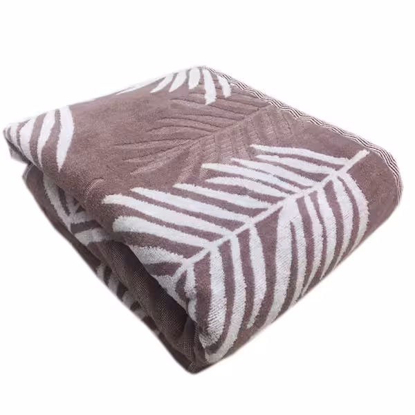 حوله حمام طرح برگ سایز 170×100 سانتی متر