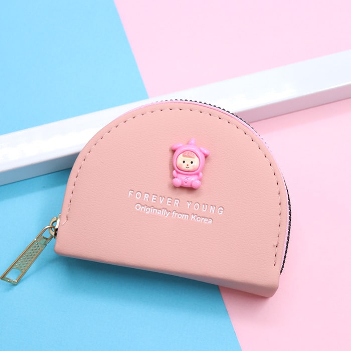 کیف پول جاکارتی فانتزی نیم گرد نقش برجسته بیبی کالباسی 37014