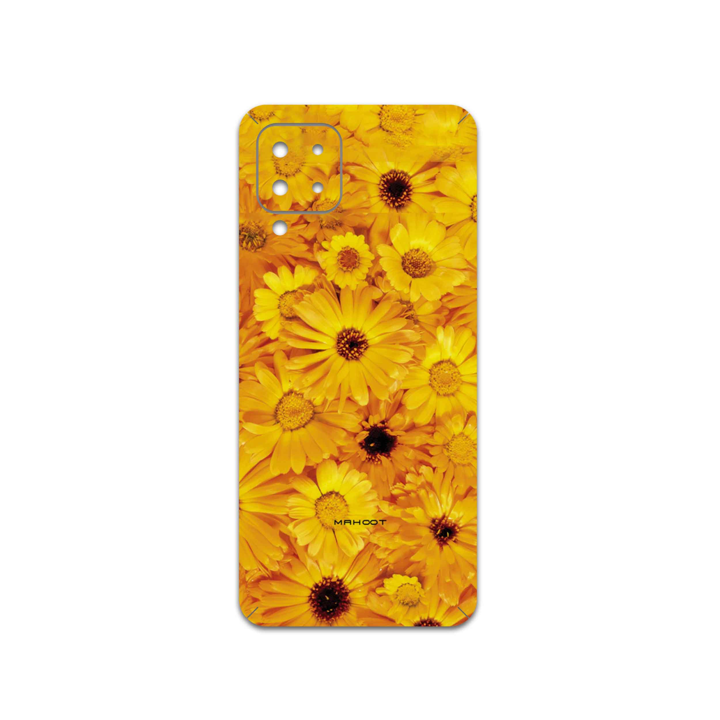 برچسب پوششی ماهوت مدل Yellow-Flower مناسب برای گوشی موبایل سامسونگ Galaxy M22