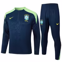 ست سویشرت نیم زیپ برزیل 2025 سرمه ای ورژن بازیکن