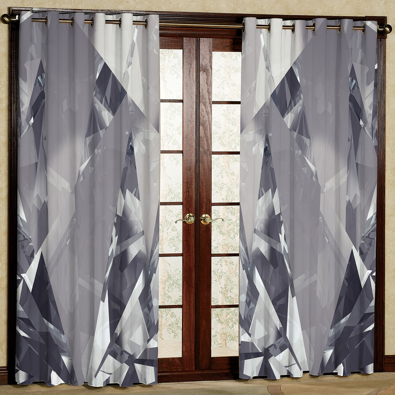   پرده مدل طرح دار سنگی مخمل پانچی کد 2206 سایز 140x280 سانتی متر