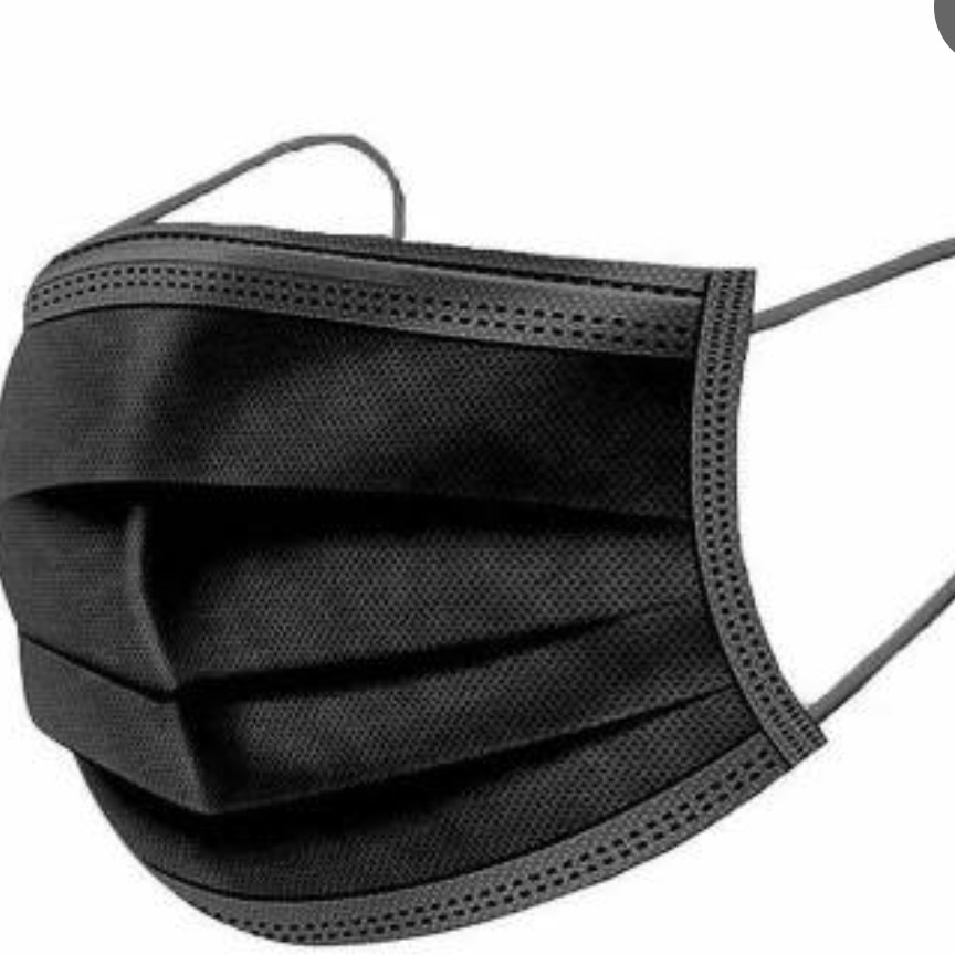ماسک تنفسی سه لایه مشکی  بسته ی 10 عددی