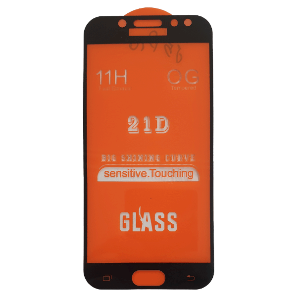 گلس ضد خش و محافظ تمام چسب SAMSUNG Galaxy J530 J5 PRO 21D BLACK
