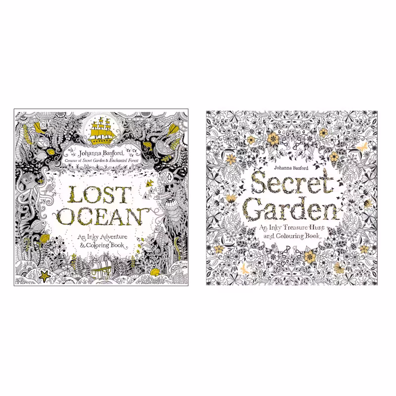 دفتر رنگ آمیزی مدل Lost Secret مجموعه 2 عددی | چاوه