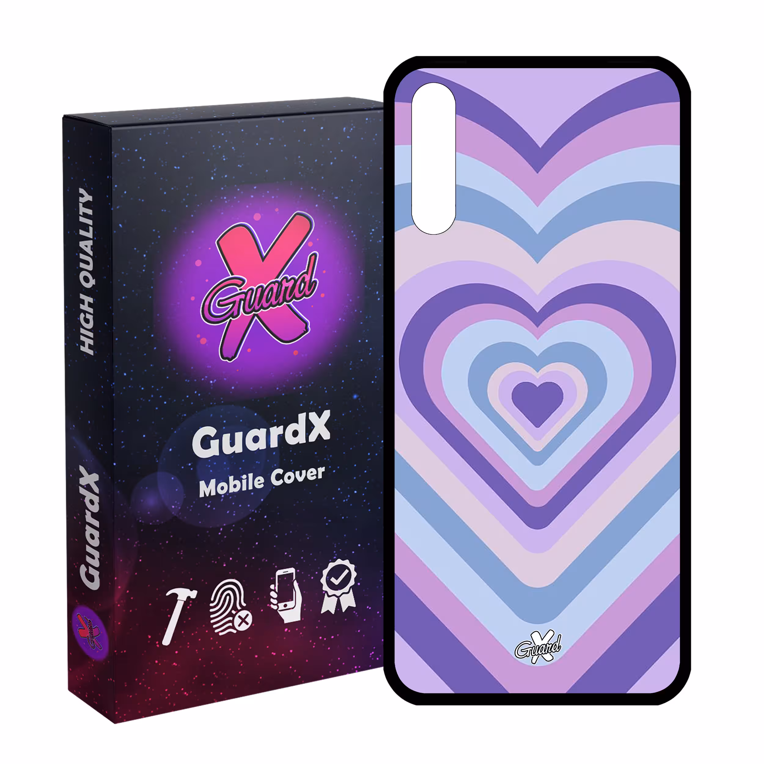 کاور گارد ایکس طرح قلب مدل Glass10534 مناسب برای گوشی موبایل سامسونگ Galaxy A30s/A50/A50s