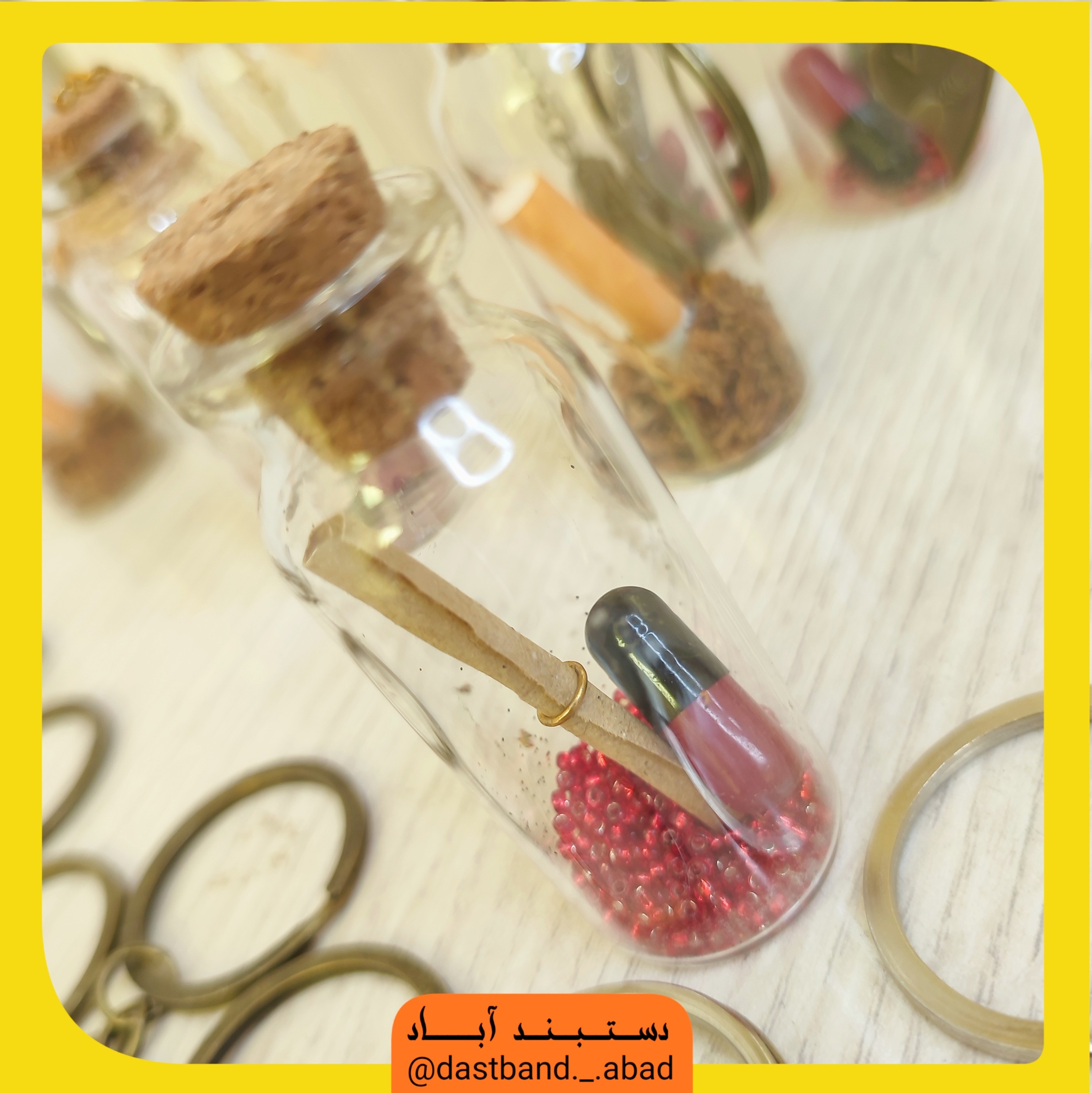 گیفت شیشه ای طرح کپسول عشق و نامه دلخواه(((ارسال رایگان)))