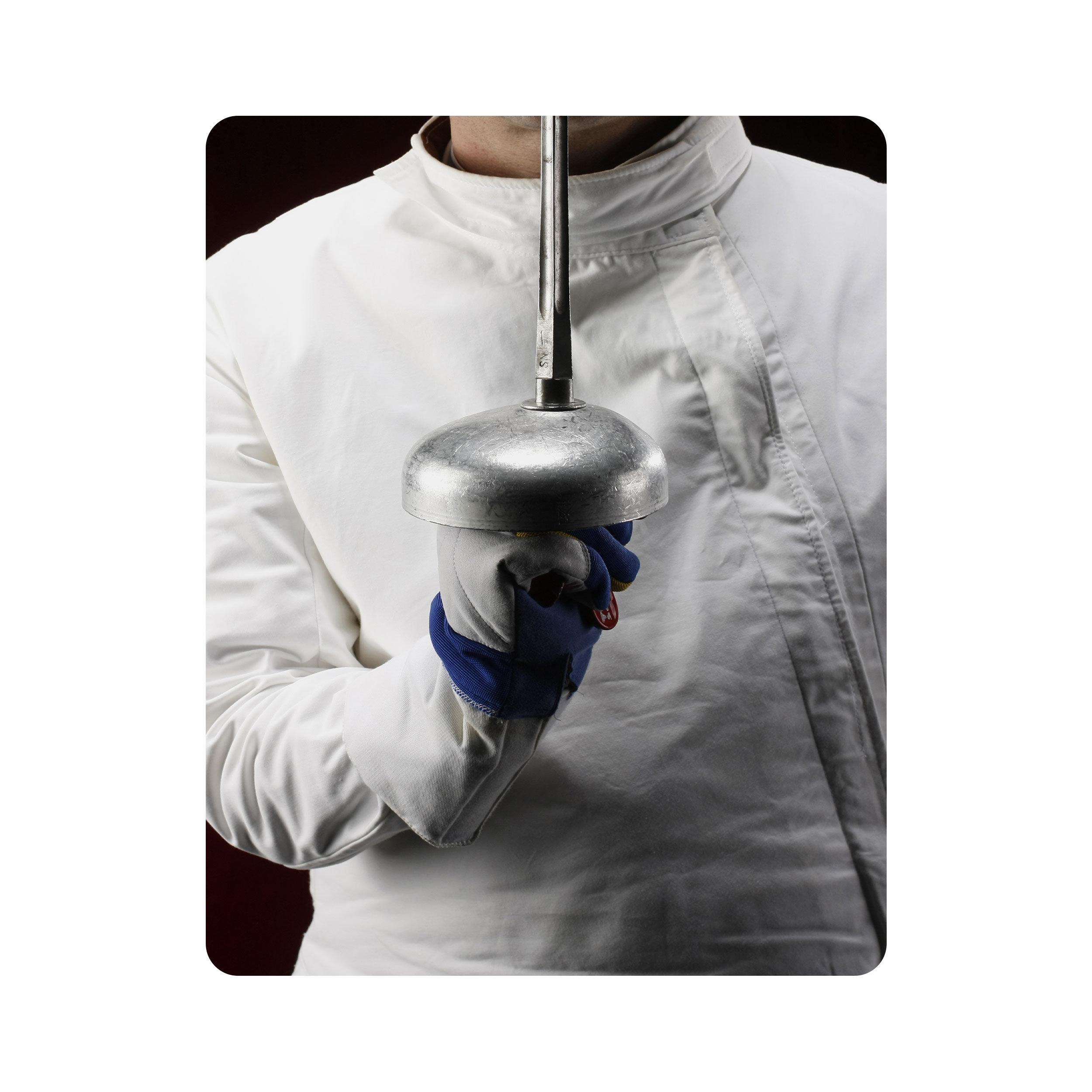 ماوس پد اطلس آبی طرح ورزش شمشیر بازی مدل T6840