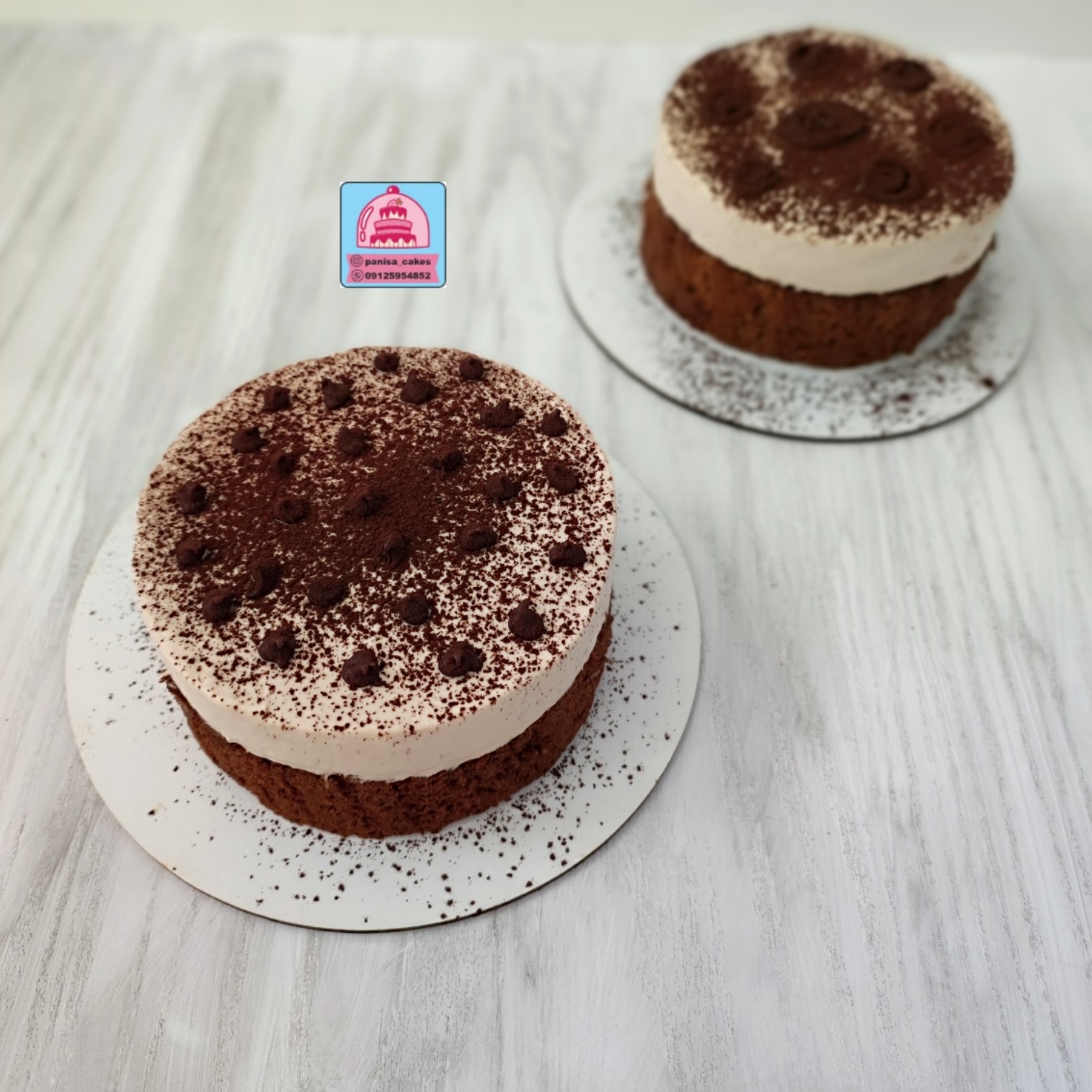 چیزکیک یخچالی خانگی با طعم شکلات و نسکافه 250 گرمی 