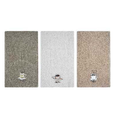 حوله آشپزخانه ملیسا مدل Cofee-3 سایز 50x30 سانتی متر مجموعه 3 عددی