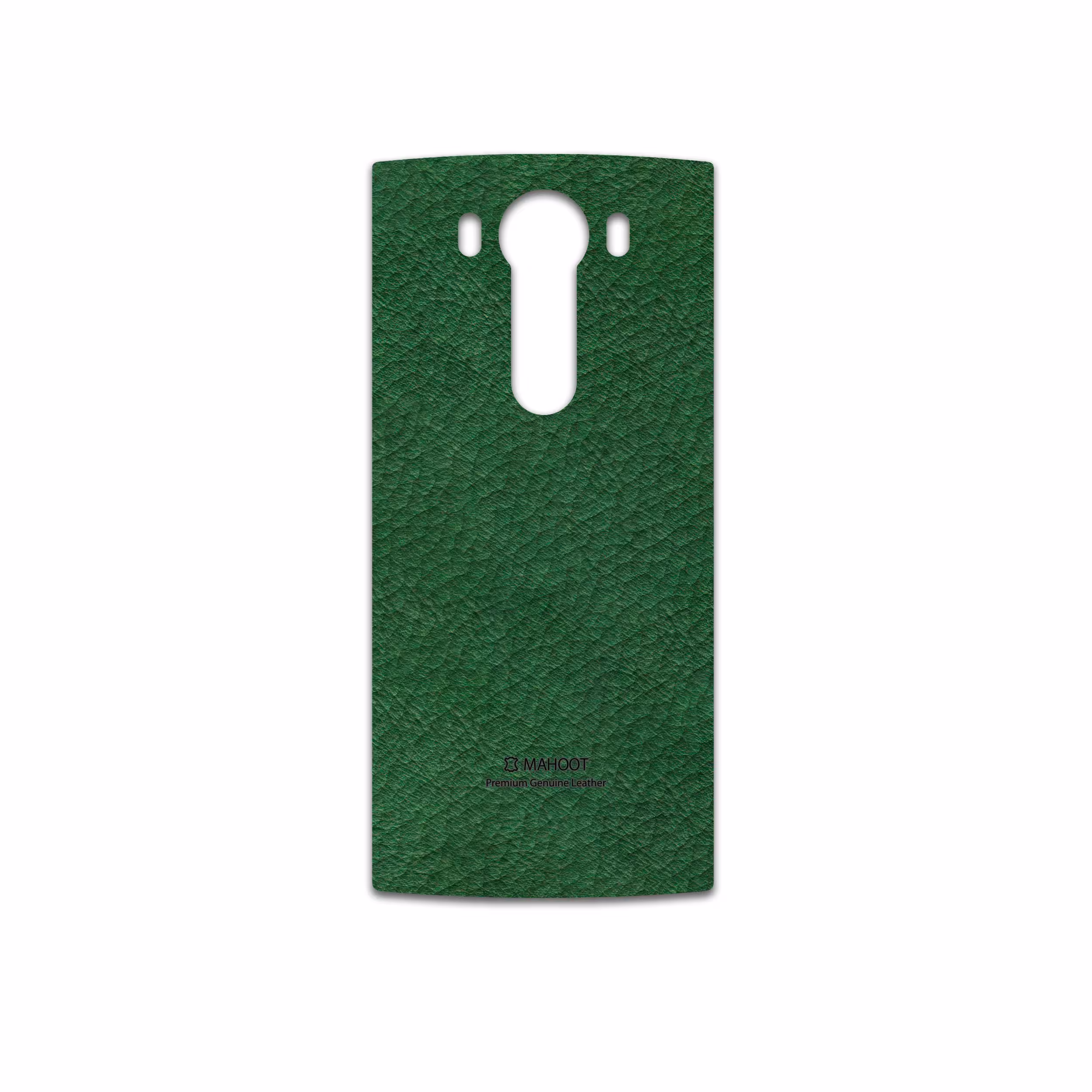 برچسب پوششی ماهوت مدل Green-Leather مناسب برای گوشی موبایل ال جی V10