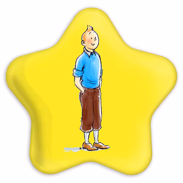 پیکسل خندالو طرح ماجراهای تن تن مدل ستاره ای کد 3351