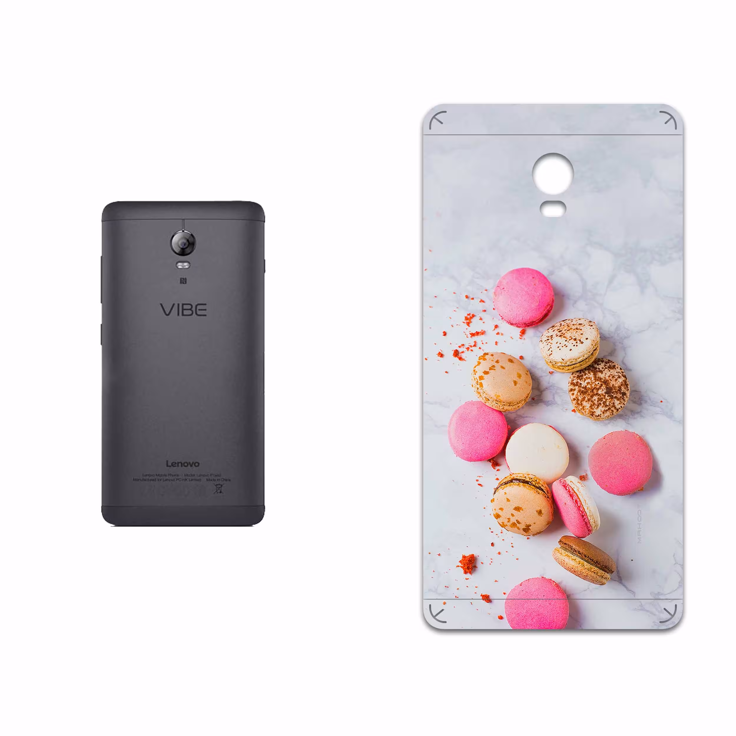 برچسب پوششی ماهوت مدل Macaron cookie مناسب برای گوشی موبایل لنوو Vibe P1
