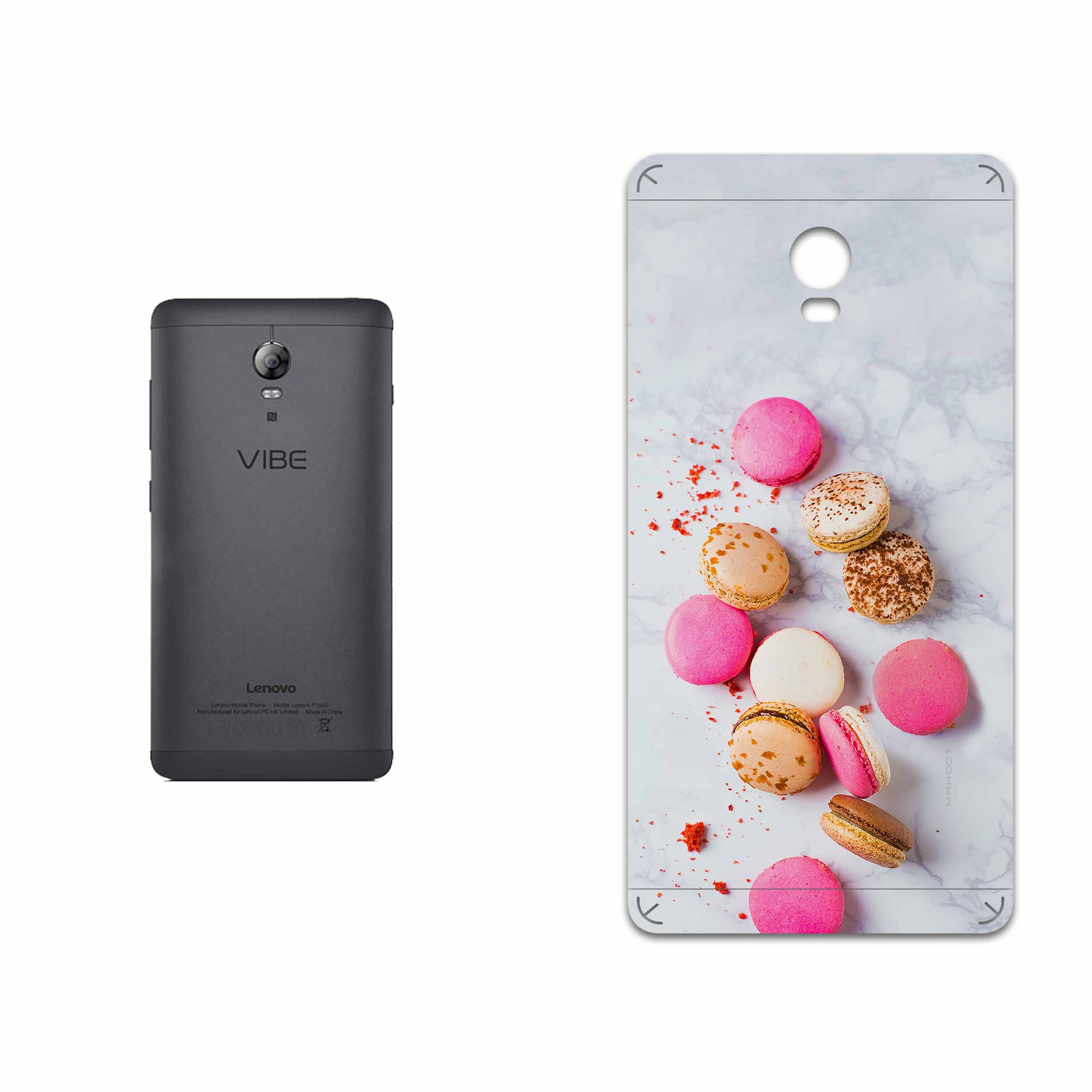 برچسب پوششی ماهوت مدل Macaron cookie مناسب برای گوشی موبایل لنوو Vibe P1
