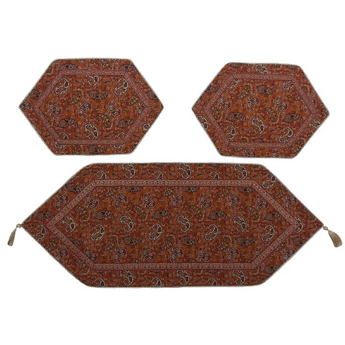 ست 3 تکه رومیزی ترمه کد SET48