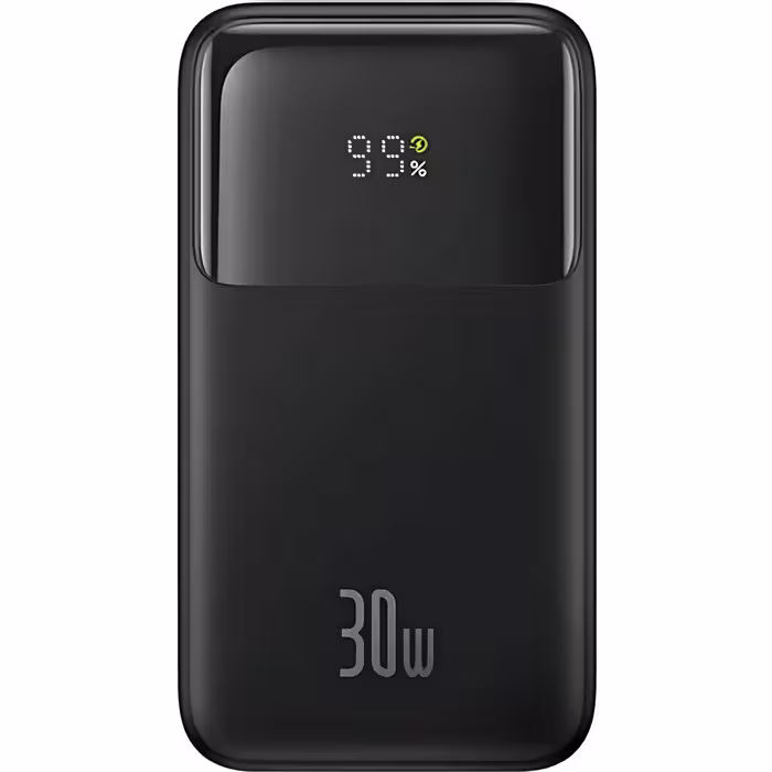 پاوربانک 20000 میلی‌آمپر 30 وات فست شارژ Type-C و USB-A بیسوس PPMD20C