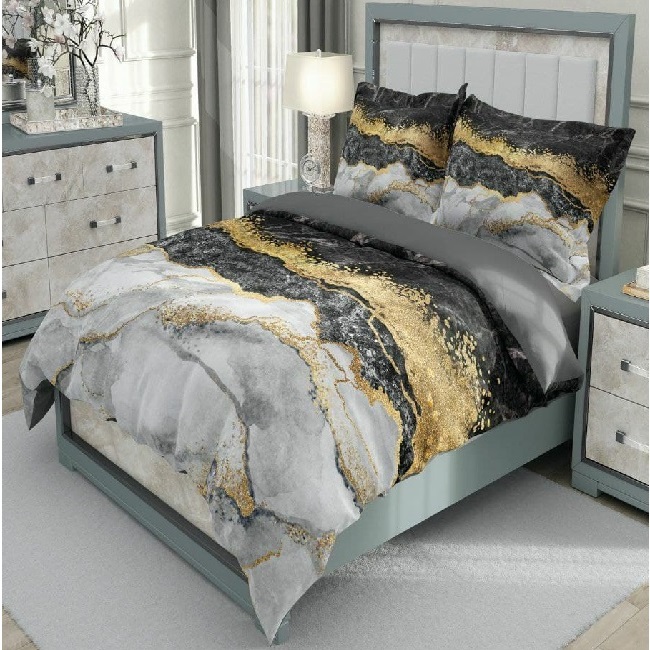 سرویس خواب دیور هوم طرح سنگ مرمر دو نفره 6 تکه