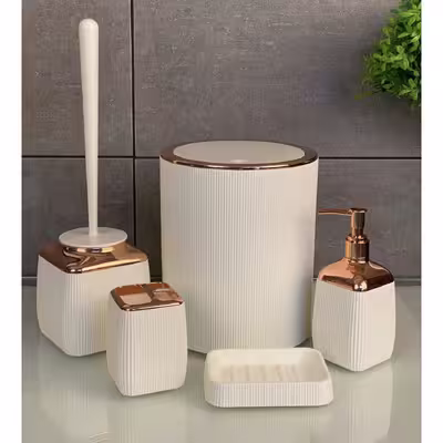 ست سرویس بهداشتی 5 پارچه فری هوم مدل Black Copper