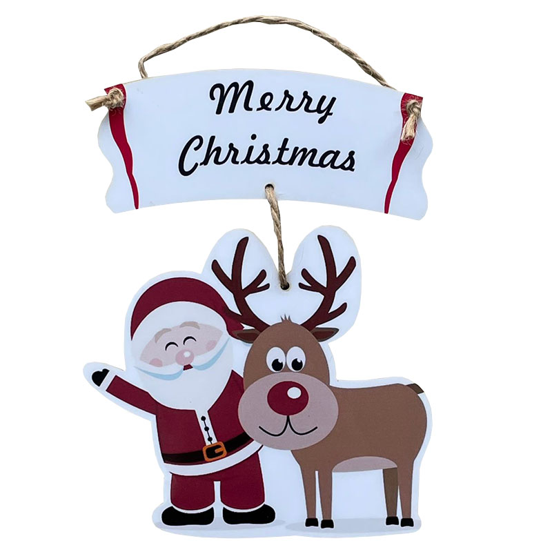 آویز تزیینی مدل بابانوئل و گوزن