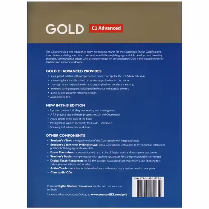 Gold C1 Advanced اثر Jan sally burgess and amanda thomas انتشارات Pearson
