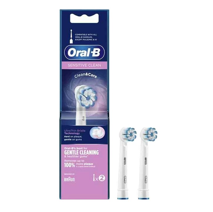 سری یدک مسواک برقی اورال-بی مدل Sensitive Clean بسته 2 عددی