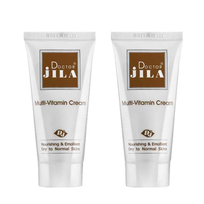کرم مرطوب کننده دکتر ژیلا مدل مولتی ویتامین حجم 50 میلی لیتر بسته 2 عددی 