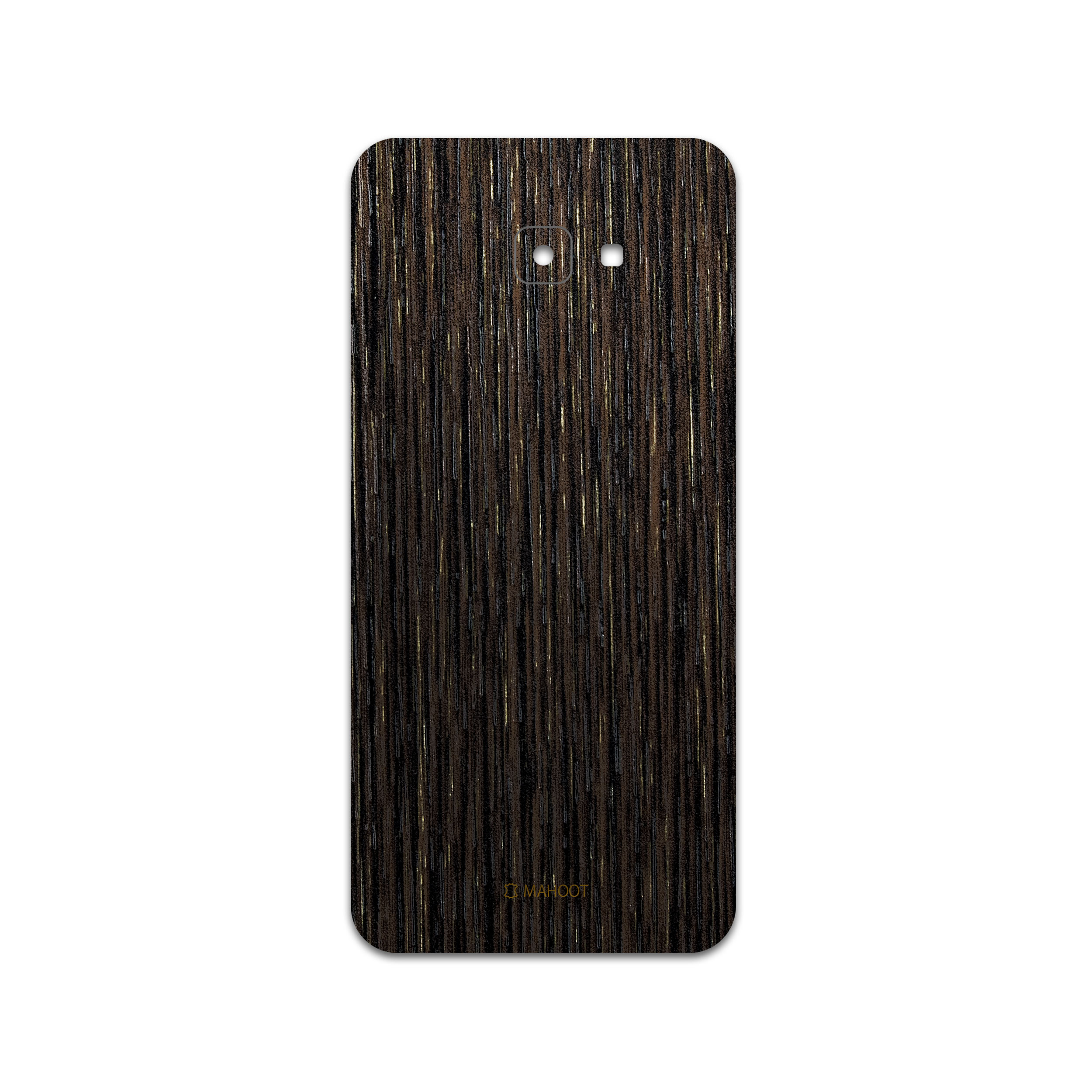 برچسب پوششی ماهوت مدل Dark-Gold-Stripes-Wood مناسب برای گوشی موبایل سامسونگ Galaxy J4 Core
