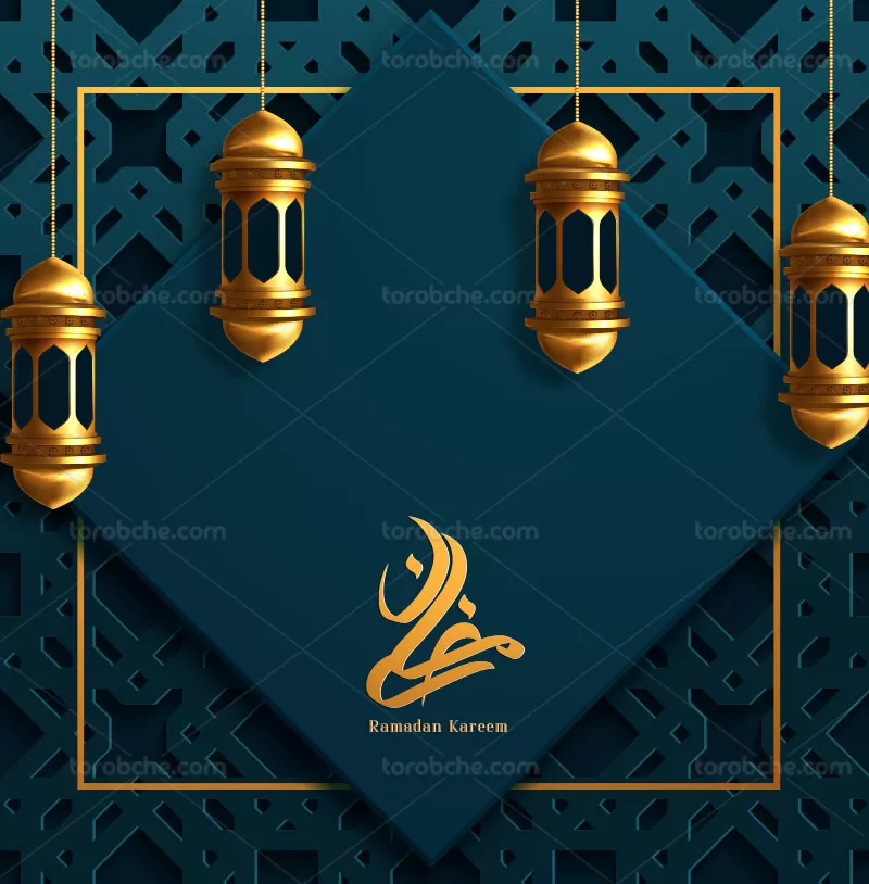 وکتور بک گراند ماه رمضان کریم رنگی | گرافیک با طعم تربچه